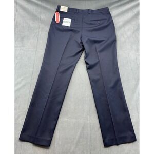 Perry Ellis Portfolio Mens 36x32 Modern Fit Non Iron Stretch Dress Pants Blue